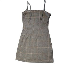 Plaid Check Mini Dress Small
